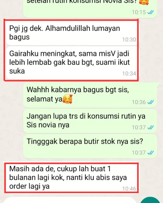 Testimoni pelanggan Novia